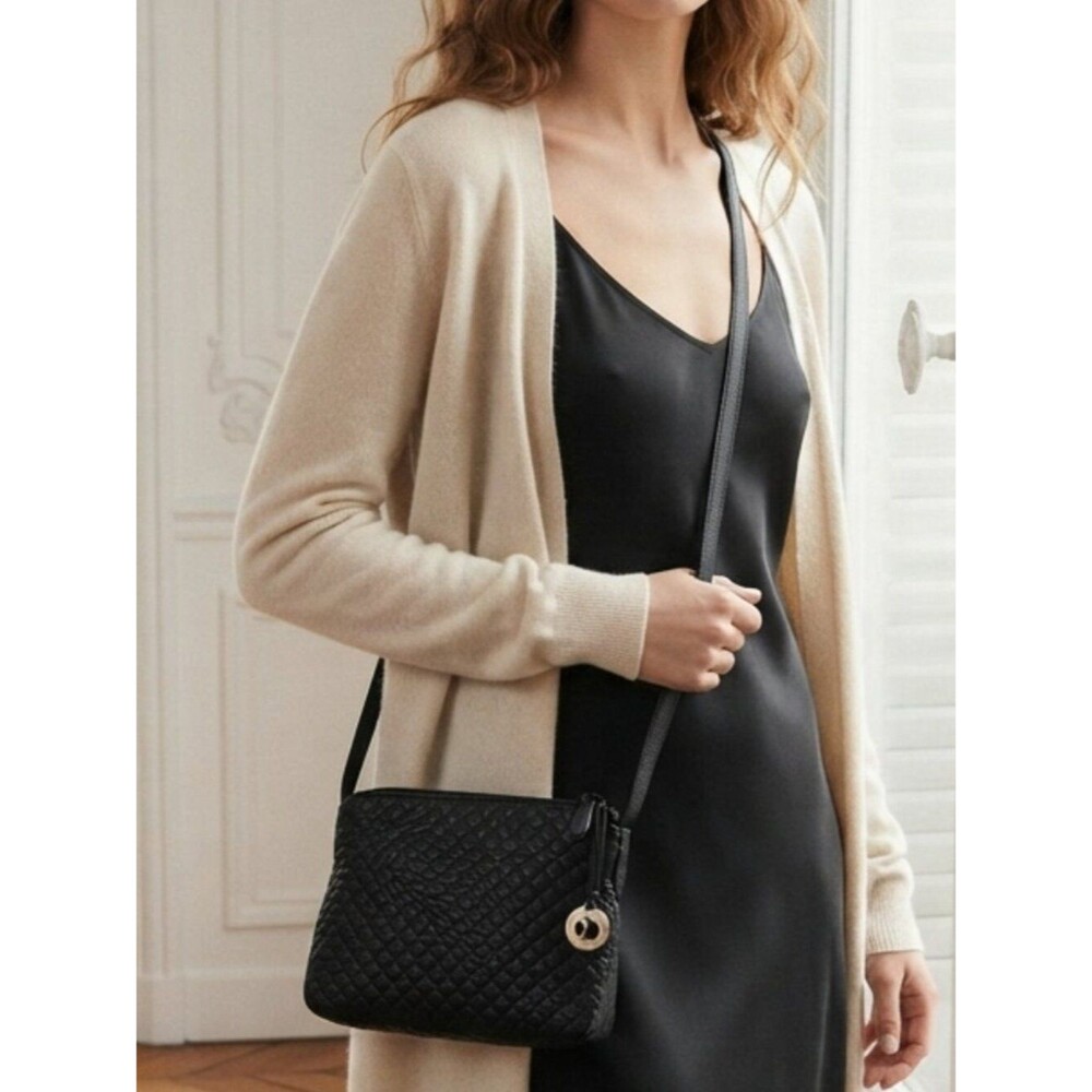 The Sak Black Crochet Mini Crossbody Bag